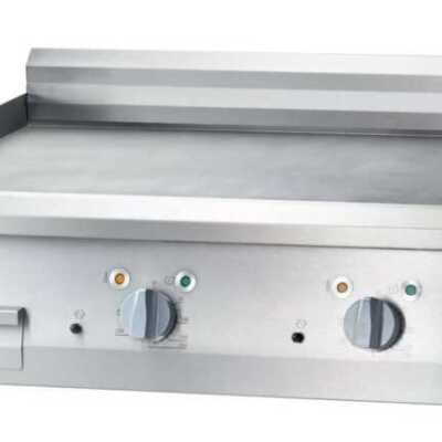 Fry Top eléctrica rectificada em aço de mesa de chapa lisa 400x700x250h mm 4Kw