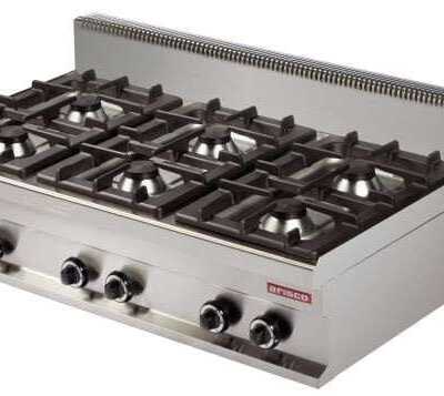 Fogão De Mesa A Gás 6 Queimadores 6X6Kw 1200X700X290H mm