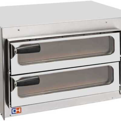 Forno de Pizza Elétrico Compacto 2 pizzas diâmetro 35 cm com porta de vidro