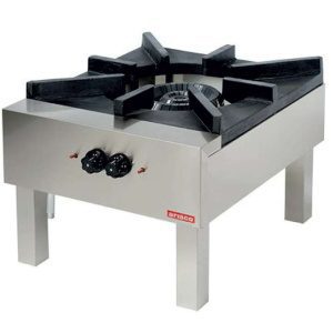 Paelleira a gás industrial 18kw 600x700x450h mm