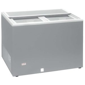 Arrefecedor de garrafas 400 litros Portas em aço inoxidável 1280 x670 x880h mm com rodas