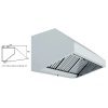 Hotte de parede para snacks Profundidade do snack 800 SEM TURBINA 1000x800x700h mm