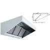 Hotte de parede para snacks Teto baixo Teto elevado 800 Profundidade SEM TURBINA 1000x800x550h mm