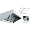 Hotte de parede para snacks Teto baixo Fundo elevado 800 COM TURBINA 2000x800x550h mm