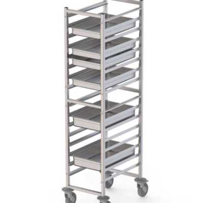 Carro De Tabuleiros Em Aço Inoxidável Para 16 Tabuleiros Gn1/1 460X640X1700H mm