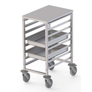 Carro De Tabuleiros Em Aço Inoxidável Para 8 Tabuleiros Gn1/1 460X640X900H mm