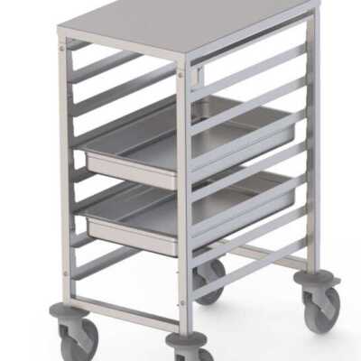 Carro De Tabuleiros Em Aço Inoxidável Para 8 Tabuleiros Gn1/1 460X640X900H mm