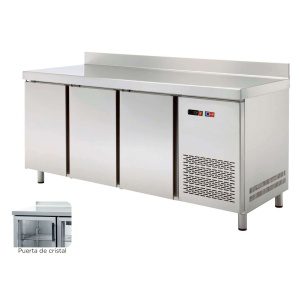 Mesa de snacks refrigerada 2 portas CRISTAL Profundidade 600 de 1492 x600 x850h mm