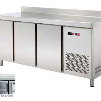 Mesa de snacks refrigerada 2 portas CRISTAL Profundidade 600 de 1492 x600 x850h mm