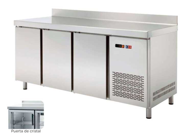 Mesa de snacks refrigerada 2 portas CRISTAL Profundidade 600 de 1492 x600 x850h mm - Hotelequip.pt Mesa de snacks refrigerada 2 portas CRISTAL Profundidade 600 de 1492 x600 x850h mm