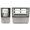 Balcão expositor refrigerado e ventilado Total de vidro reto com 2 prateleiras de vidro 1215X675X1215h mm