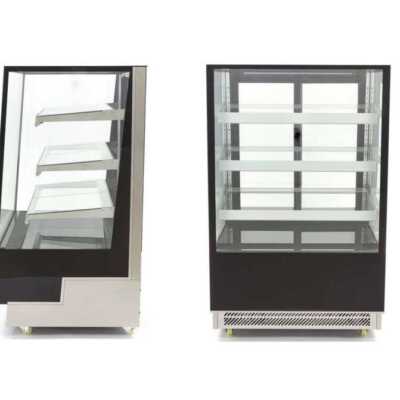 Vitrina Frigorífica Ventilada Total de Vidro Reto com 3 prateleiras de vidro 900X810X1454h mm