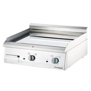 Fry Top eléctrica de mesa cromada dura placa lisa 400x700x250h mm 4Kw