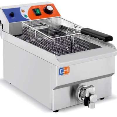 Fritadeira eléctrica 10 litros COM torneira 280x470x345h mm