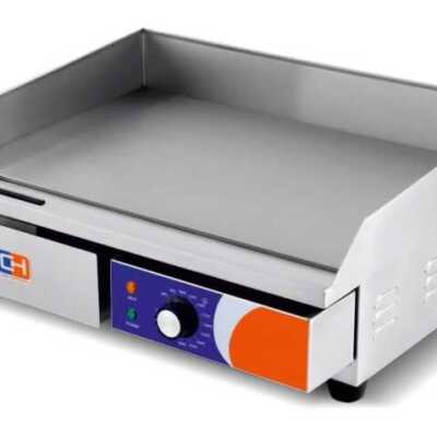 Fry Top eléctrica em aço rectificado 8mm 550x430x245h mm