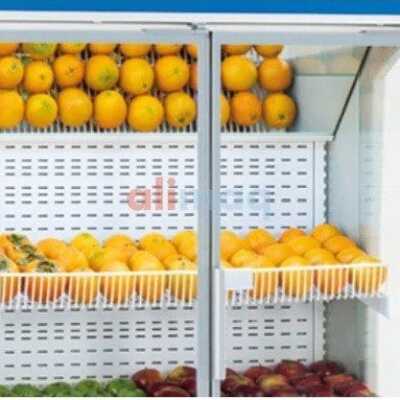 Kit 3 prateleiras inclinadas e espelho para parede Frutas e legum