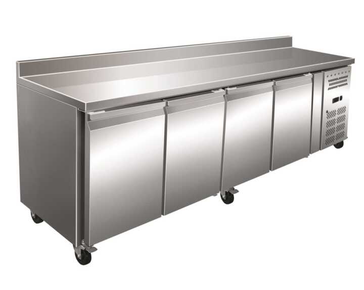 Mesa Frigorífica GN1/1 Aço Inoxidável 4 Portas 2230x700x960h - Hotelequip.pt Mesa Frigorífica GN1/1 Aço Inoxidável 4 Portas 2230x700x960h