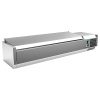 Vitrina com 6 tabuleiros GN1/4 com tampa 1400 x335 x270h mm