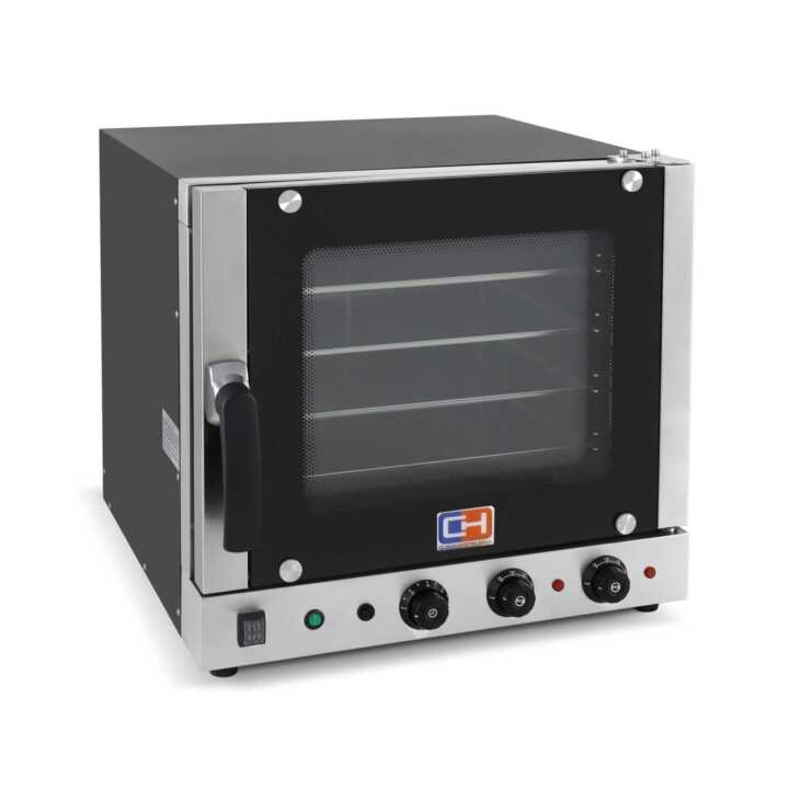 Forno de Convecção Elétrico com Vapor+Grill 4 Tabuleiros 435x315 mm - Hotelequip.pt Forno de Convecção Elétrico com Vapor+Grill 4 Tabuleiros 435x315 mm