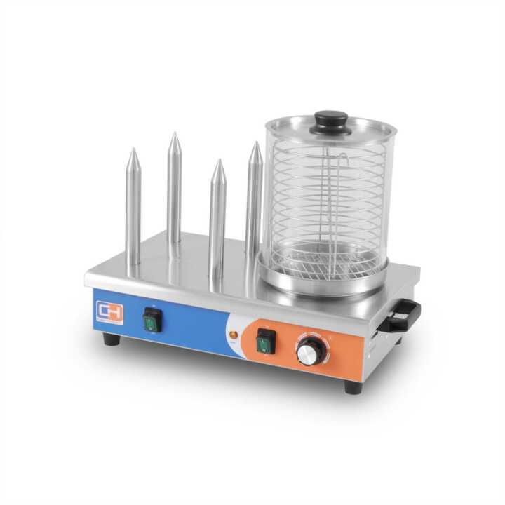 Máquina de 4 espetos para Hot Dogs 540x290x410h mm - Hotelequip.pt Máquina de 4 espetos para Hot Dogs 540x290x410h mm