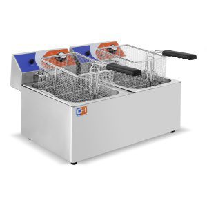 Fritadeira eléctrica 8+8 litros SEM torneira 550 x420 x340h mm
