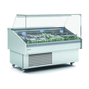 Expositor Refrigerado Peixe / Marisco Evaporador Estático + Placa Fria Dim