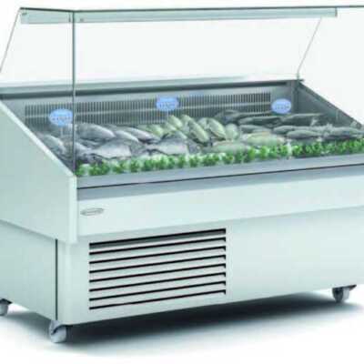 Expositor Refrigerado Peixe / Marisco Evaporador Estático + Placa Fria Dim