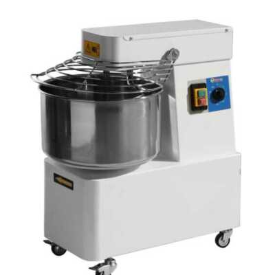 Misturador em espiral com cabeça e taça fixas., 88 kg/h, 32L, 400V/1100W, 431x740x(H)804mm