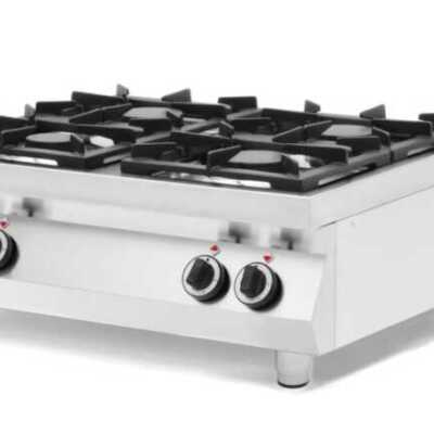 Fogão a gás  com 4 bicos para mesa, 19kW, 800x700x(H)310mm