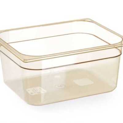 Recipiente GN 1/2, resistente a altas temperaturas, GN 1/2, 9L, Transparente, 325x265x(H)150mm