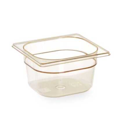 Recipiente GN 1/6, resistente a altas temperaturas, GN 1/6, 1,6L, Transparente, 176x162x(H)100mm