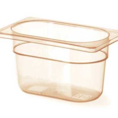 Recipiente GN 1/9, resistente a altas temperaturas, GN 1/9, 0,9L, Transparente, 176x108x(H)100mm