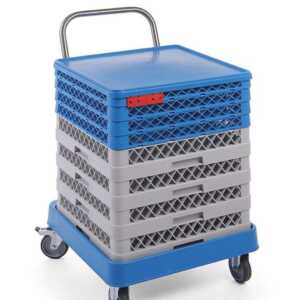 Carrinho com pega para cestos de máquina de lavar loiça, 575x545x(H)920mm