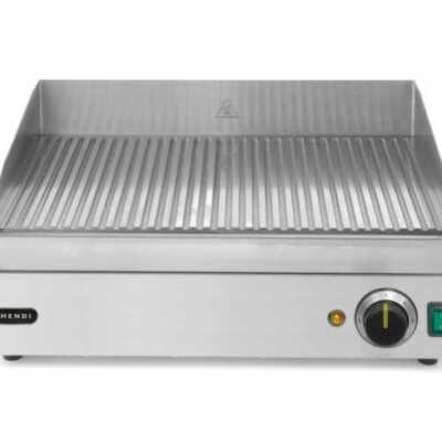Grelhador com nervuras, totalmente canelado, 230V/2400W, 550x435x(H)245mm