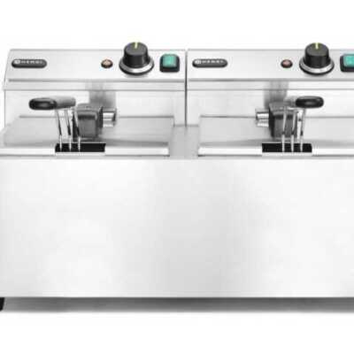 Fritadeira de profundidade 2 × 8 l, 16L, 230V/7000W, 605x460x(H)369mm