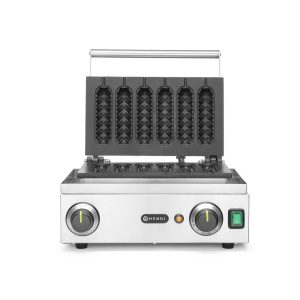 Máquina de fazer waffles em formato „Corn dog”, 230V/1550W, 390x378x(H)229mm