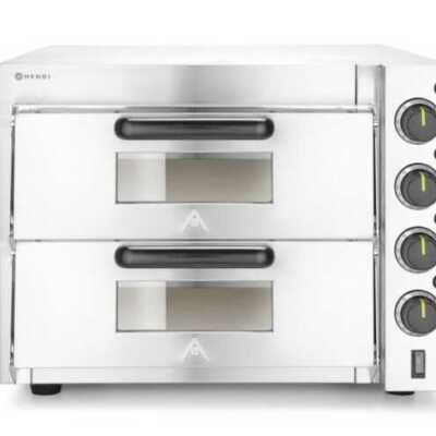 Forno de piza de convés duplo 3000W, Prateado, 230V/3000W, 580x560x(H)435mm