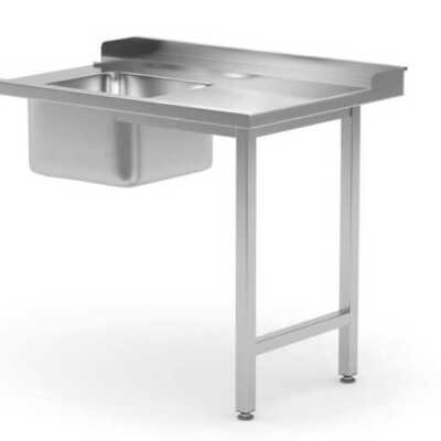 Mesa de carregamento para máquina de lavar loiça, 1 pia, lado direito, 1200x700x(H)850mm