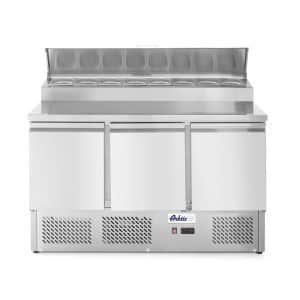 Bancada frigorífica para ingredientes de três portas com expositor GN elevado 380 L, 230V/310W, 1365x702x(H)1265mm