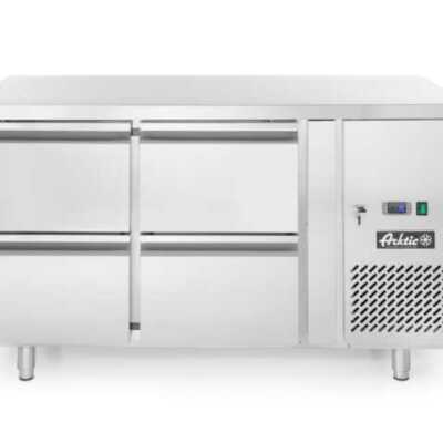 Bancada frigorífica com quatro gavetas  280 L, 230V/250W, 1360x700x(H)858mm