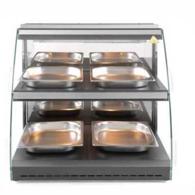 Expositor de bancada aquecido a quartzo, 230V/560W, 650x485x(H)630mm