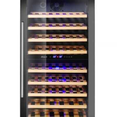 Frigoríficos para vinho, 2 zonas, 72 garrafas, 232L, 220-240V/110W, 595x675x(H)1215mm