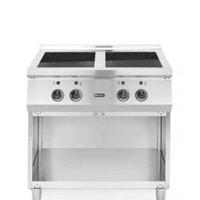 Fogão de indução com 4 zonas, 400V/17000W, 800x720x(H)854mm