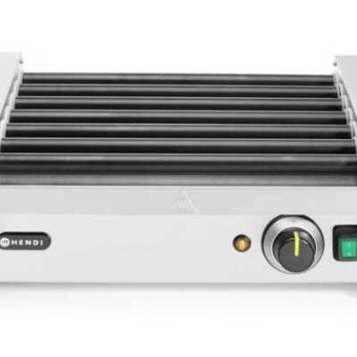 Grelhador de salsichas rotativo - uma zona, 7 rolos, 230V/740W, 525x365x(H)176mm