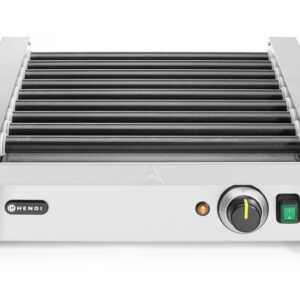 Grelhador de salsichas rotativo - uma zona, 9 rolos, 230V/940W, 520x425x(H)175mm
