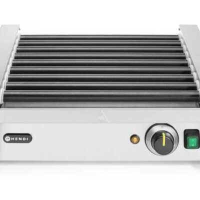 Grelhador de salsichas rotativo - uma zona, 9 rolos, 230V/940W, 520x425x(H)175mm