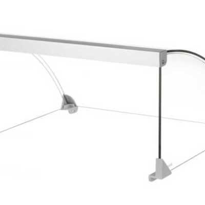 Cobertura de vidro para grelhas de salsichas, 470x401x(H)250mm