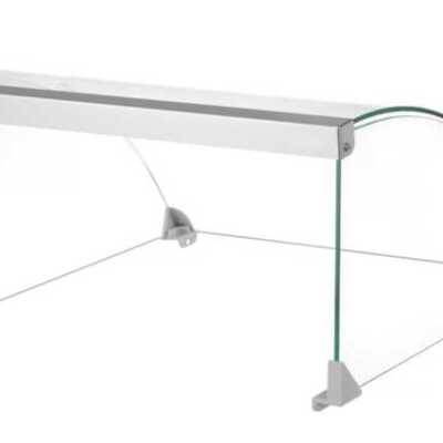 Cobertura de vidro para grelhas de salsichas, 470x477x(H)250mm