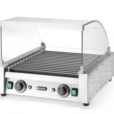 Cobertura de vidro para grelhas de salsichas, 470x591x(H)250mm
