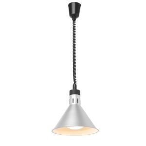 Candeeiro de aquecimento cónico, Prateado, 230V/250W, ø275x(H)250mm